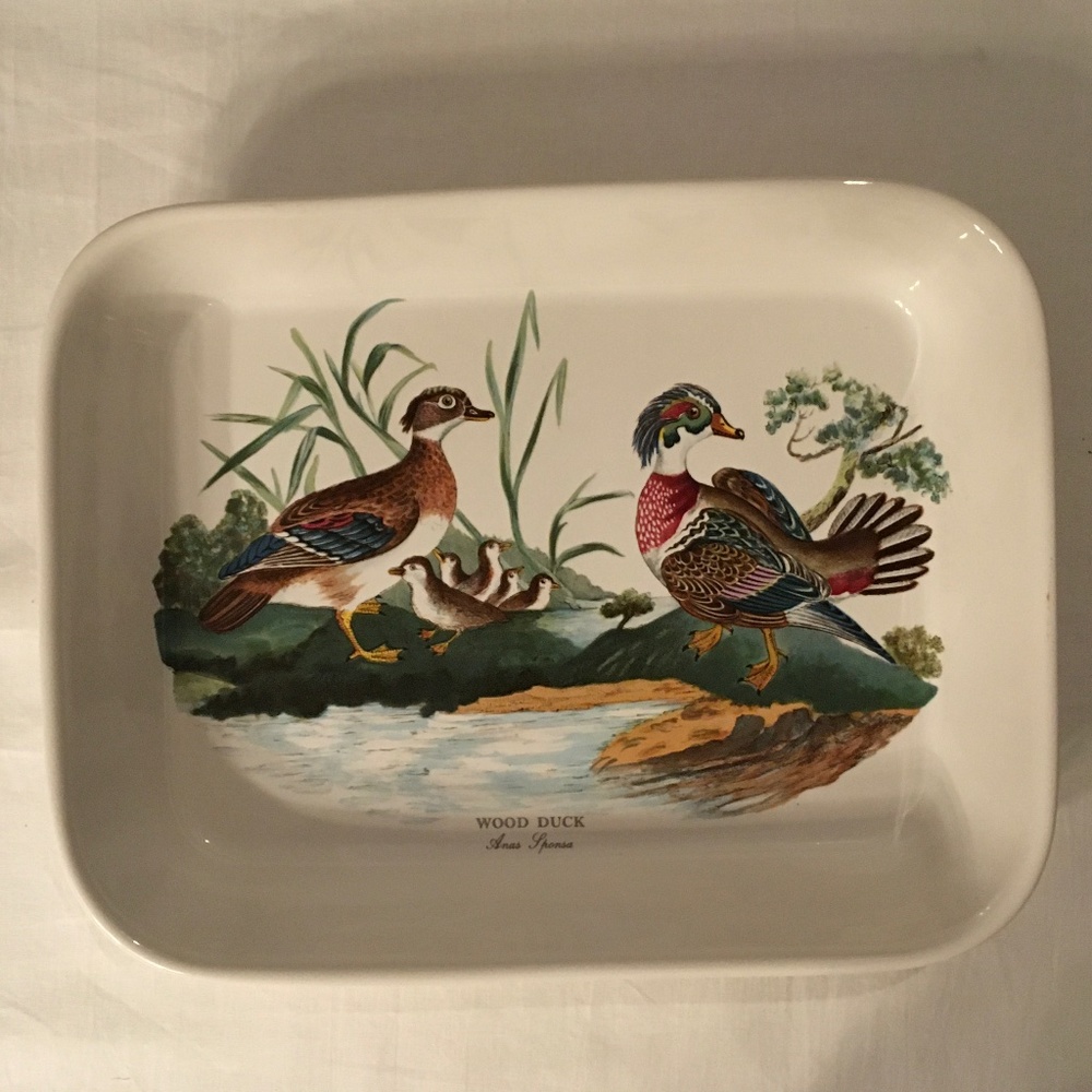 PORTMEIRION Rare Vintage Wood Duck Casserole Baking Serving Dish Tray
